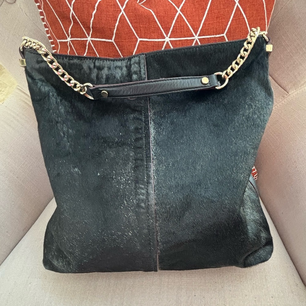 Antonio Melani Cowhide Black Tote